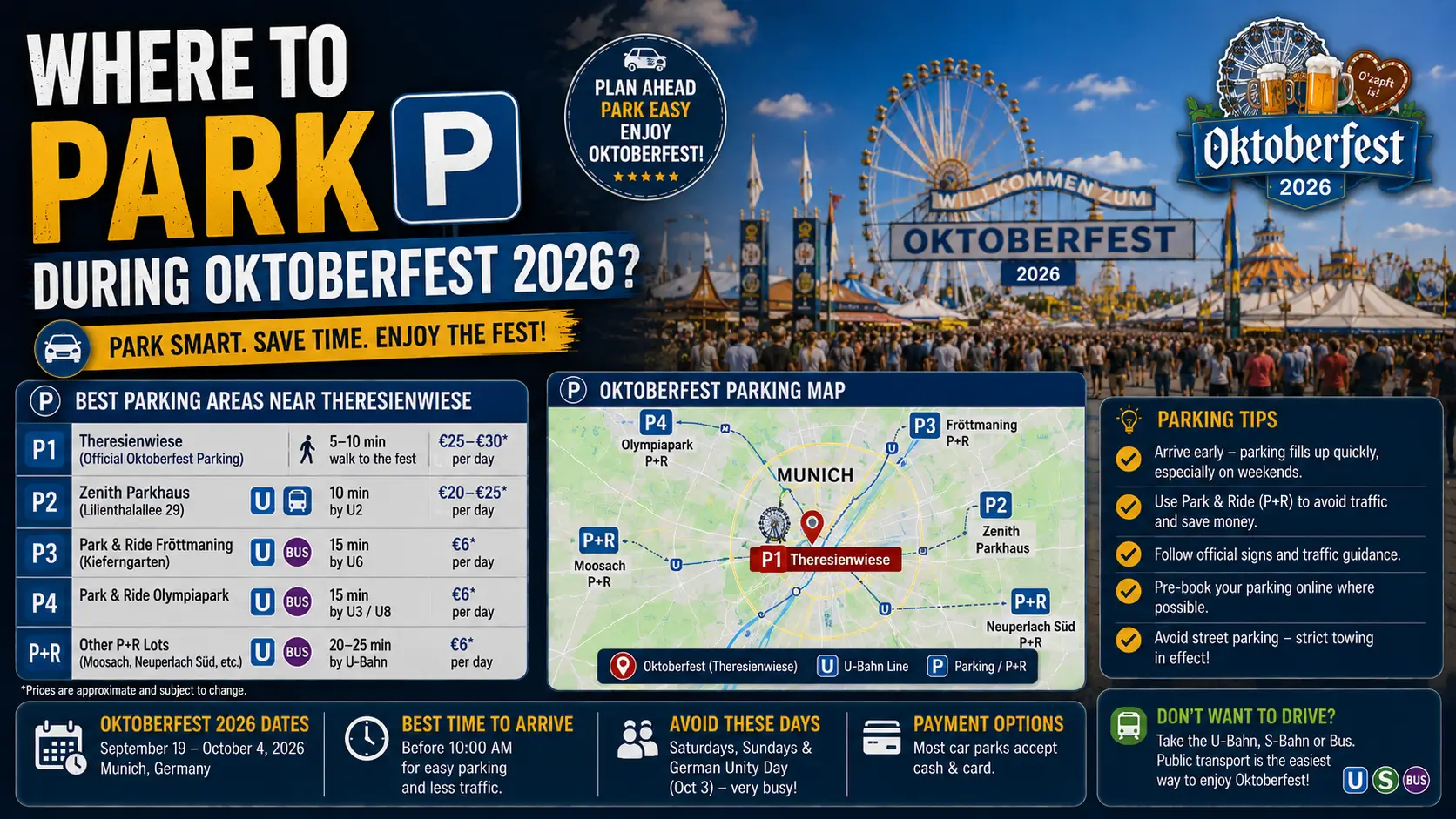 Where to Park During Oktoberfest 2026?
