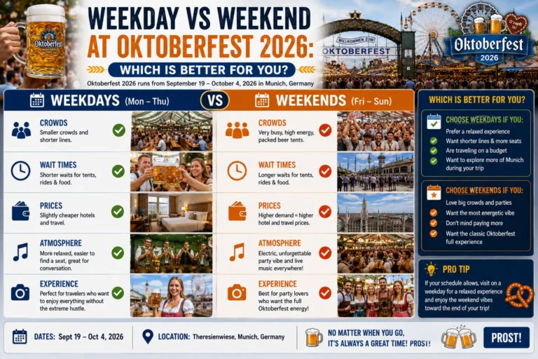 Weekday vs Weekend at Oktoberfest 2026